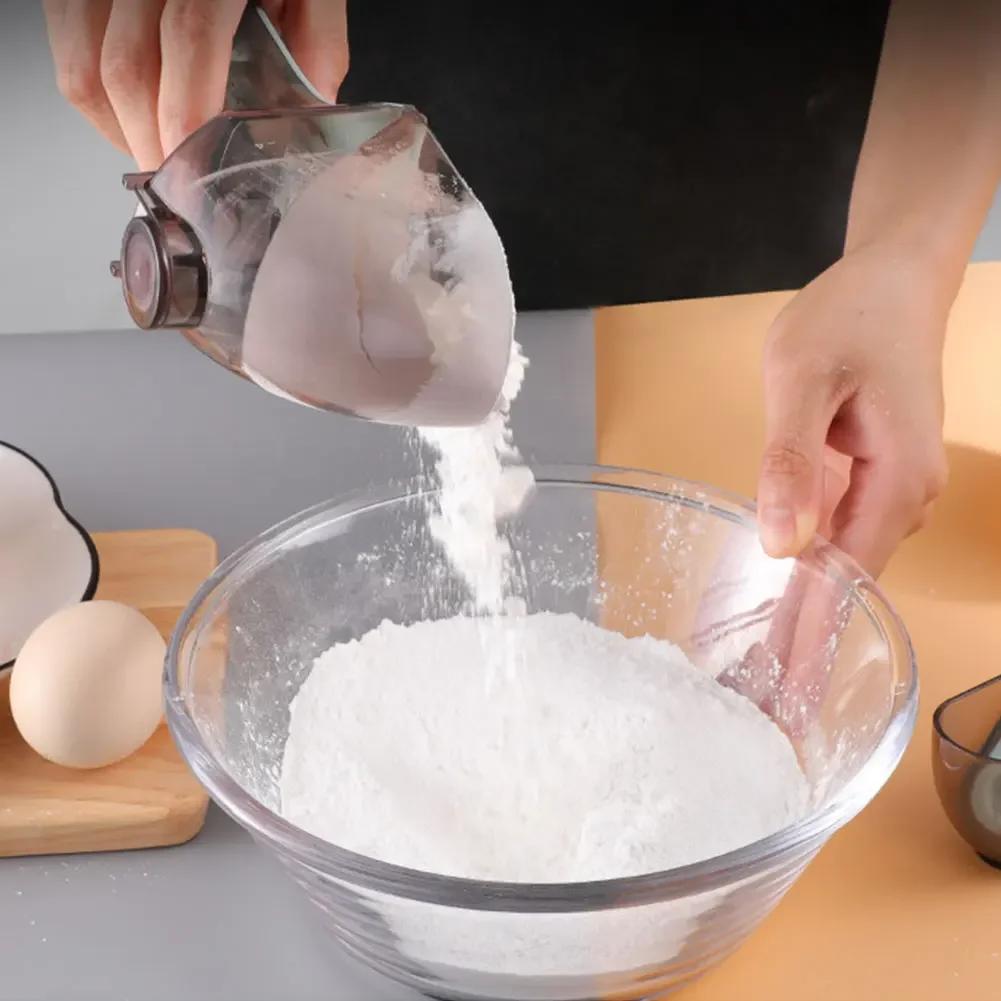 Регулируемая мерная ложка со шкалой Пластиковая мерная ложка для выпечки и кулинарных принадлежностей Кухонный измерительный инструмент