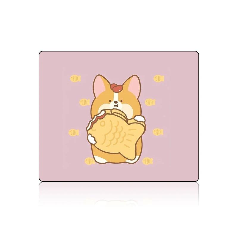 Gaming Cute Mouse Pad Small corgi Shiba inu Pc Accessories Deskmat Mousepad Gamer Keyboard Mats Anime Kawaii Laptops Mause Pads