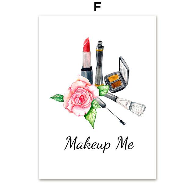 Маникюрный салон, модный макияж, настенная живопись на холсте, плакаты на скандинавскую тему и принты, настенные панно для декора гостиной, без рамки