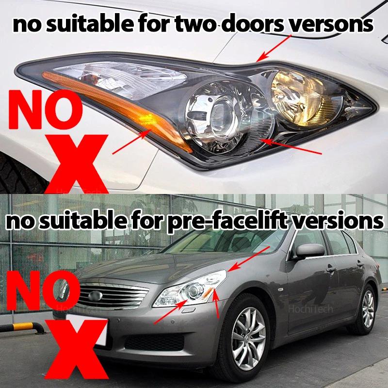 Прозрачная передняя фара Корпус линзы Крышка Плафон Абажур для Infiniti G Line G37 G35 G25 2010-2013 Q40 2014 2015