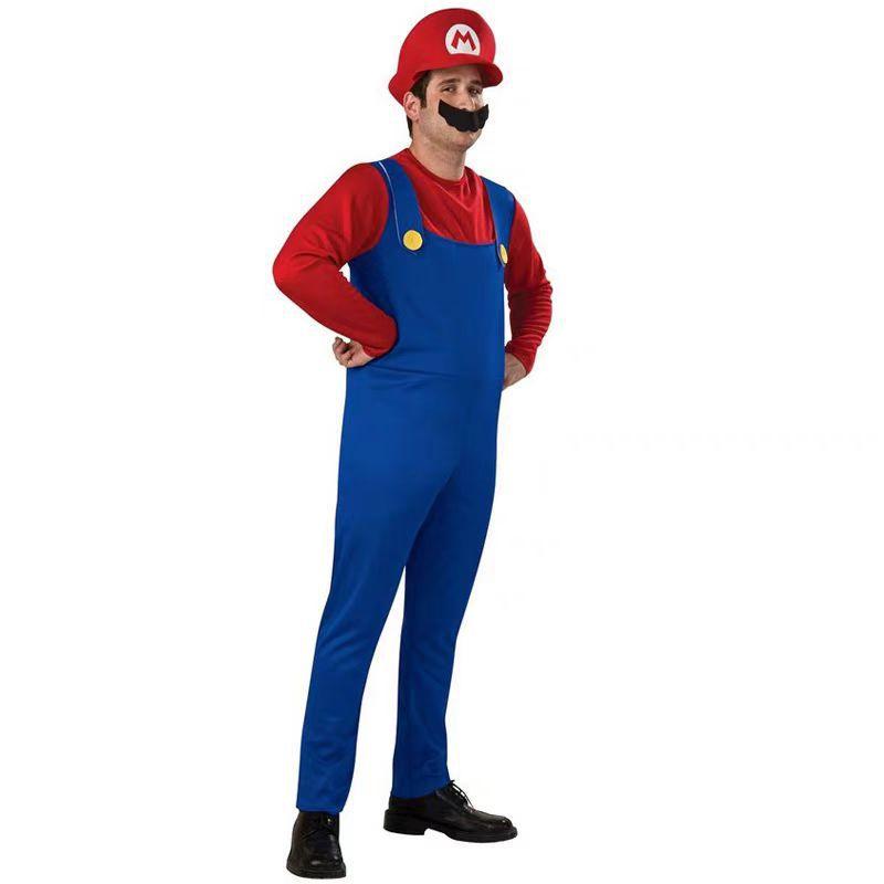 Super Mario Hat Cosplay Mario Halloween Role Playing Costume for Adults Kids Party Accessory