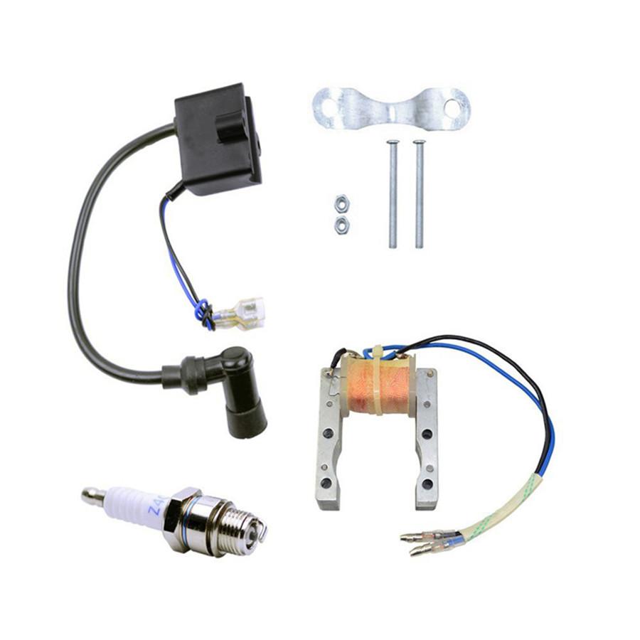 Катушка зажигания для скутера, сменный двигатель, мотоцикл, скутер, гоночный велосипед, свеча зажигания для моторизованного двигателя 49 куб. см, 66 куб. см, 80 куб. см