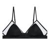 Tangge Silk Satin No-Rim Thin Breathable Bra with Removable Pads