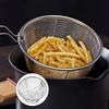 Multifunctional Deep Fry Basket Folding Wire Mesh Colander French Chip Frying Strainer Basket