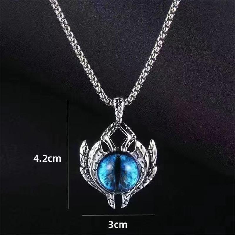 Винтажное готическое ожерелье с подвеской «Глаз демона» для мужчин и женщин в стиле хип-хоп