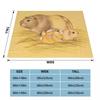 Cute Animal Guinea Pig Blanket Flannel All Season Portable Super Soft Throw Blanket for Bed Travel Bedspread