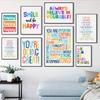 Positive Kid Classroom Wall Picture Inspirational Poster Education Playroom Motivational Art Canvas Painting Child Bedroom Decor