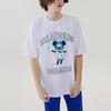 MLB x Disney Collaboration Los Angeles Dodgers Basic Print Crew Neck Short Sleeve T-Shirt Unisex T-Shirt White 31TSK3031-07W