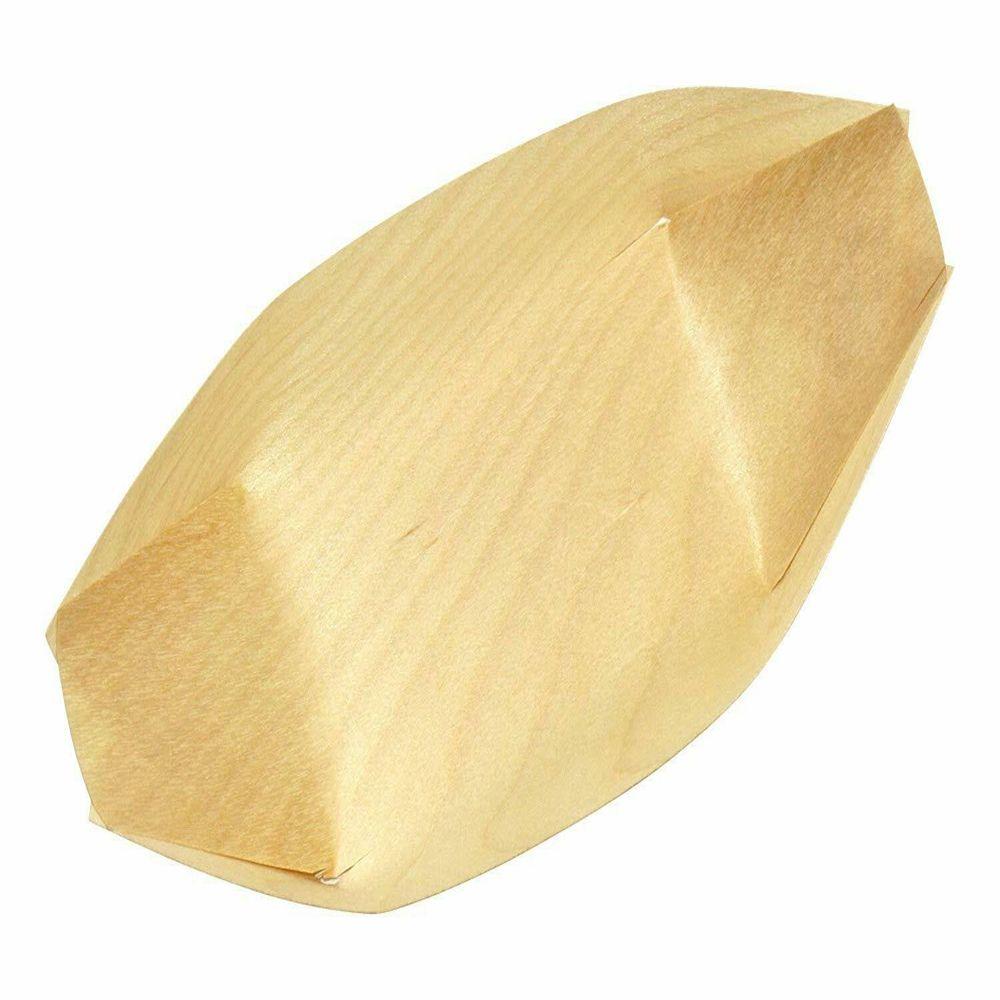Disposable Food Sushi Pine Wood Bowl Catering Cake Tool Serving Tray