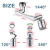 1080° насадка для крана для ванной комнаты, универсальное вращение, удлинитель для смесителя, распылитель, удлинительный адаптер для кухонного крана, аэратор, 2 режима распыления