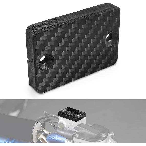 NICECNC Carbon Fiber Front Brake Reservoir Cover Compatible with Yamaha Raptor 700 2013-2026, Compatible with Honda TRX400X 2009-2014,See Fitments,