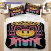 Psychedelic Smiley Face Art Print Threepiece Set 1 Duvet Cover 2 Pillowcase Without Core Soft And Comfortable Bedding Set