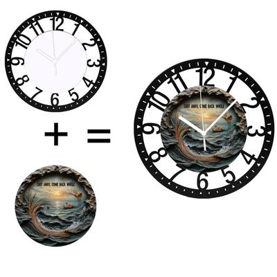 Farmhouse 25cm Circular Iron Wall Clock with Rustic Appeal