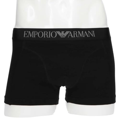 Emporio Armani STRETCH PIQUET Боксеры, Передняя застежка, Мужские, Размер EU, 54095319, M (Размер ЕС), Размер 98 (черный)
