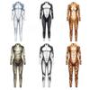 Adults Animals Dog Wolf Snake Leopard Printing Jumpsuit Women Men Halloween Cosplay Costume Carnival Party Stage Role Playing Dress Up Outfit