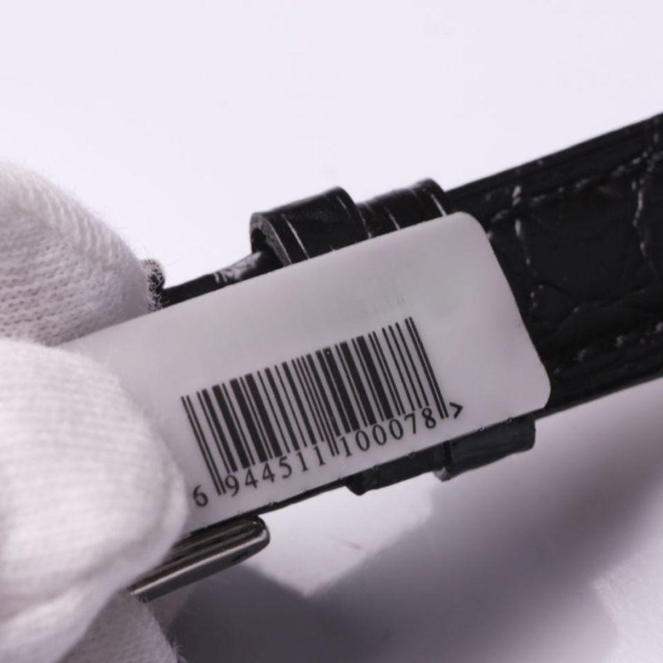 Ремешок из натуральной кожи с узором под крокодиловый камень - Универсальный кожаный ремешок для часов из чистой телячьей кожи, ультратонкий, удобный для 12/13/14/15/16/17/18/19/20/21/22 мм