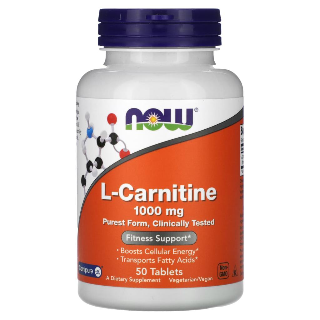 Now Foods L-carnitine, 1,000 Mg, 50 Tablets