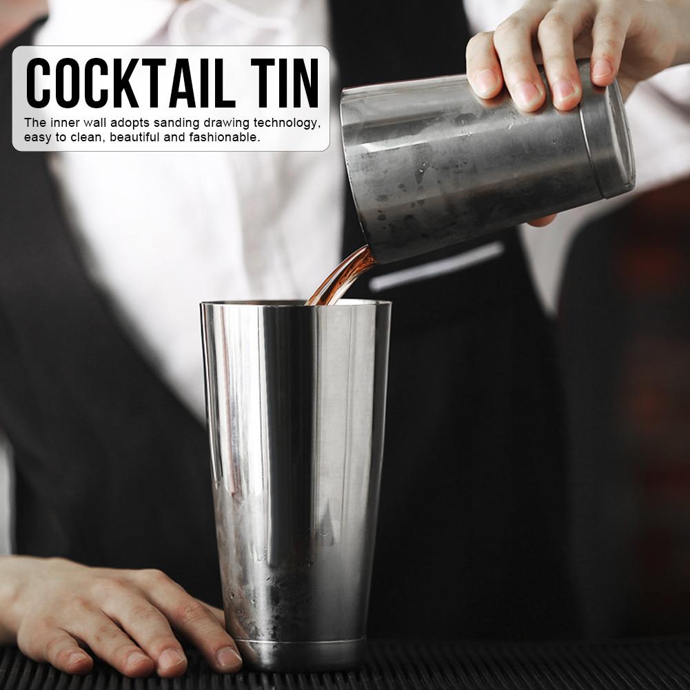 Bar Tool Stainless Steel Boston Shaker Cocktail Shaker Set Cocktail Tin Bartender BarwareSilver