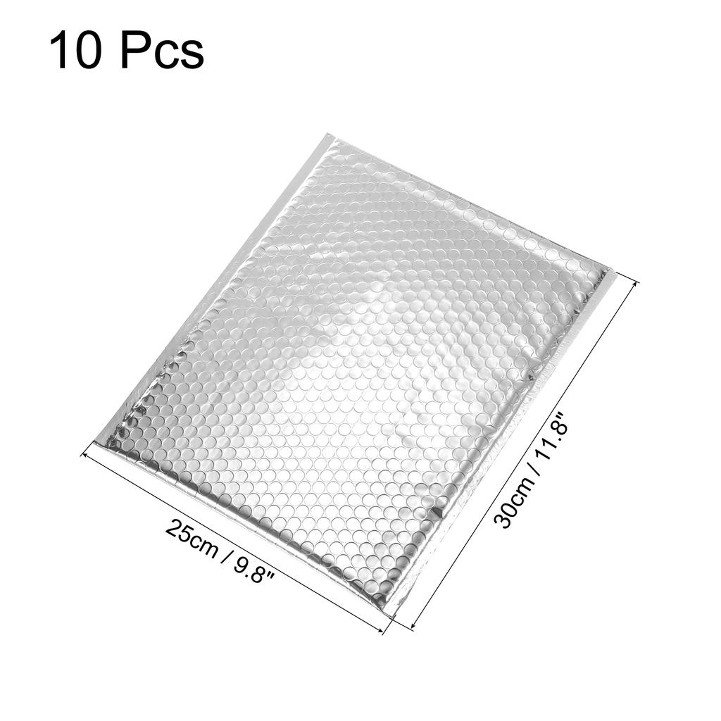 10/20/25Pcs Silver Thermal Bubble Mailer Self-Seal Packaging Bags Gift Packaging Padded Shipping Envelopes Foil Mailing Envelope