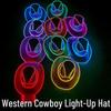 Светящаяся светодиодная ковбойская шляпа: Подарок для украшения на Хэллоуин и Рождество