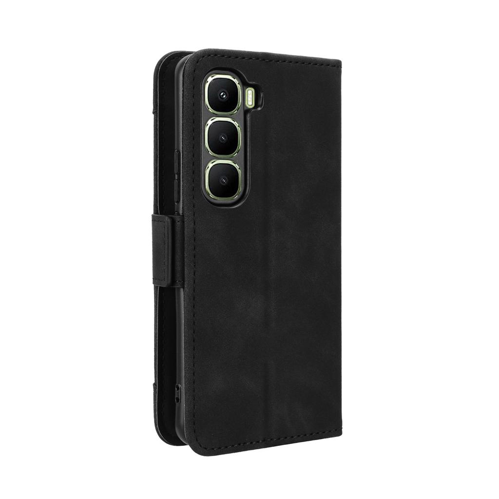 Кожаный чехол-книжка для Infinix Hot 60 Pro 4G с несколькими отделениями для карт