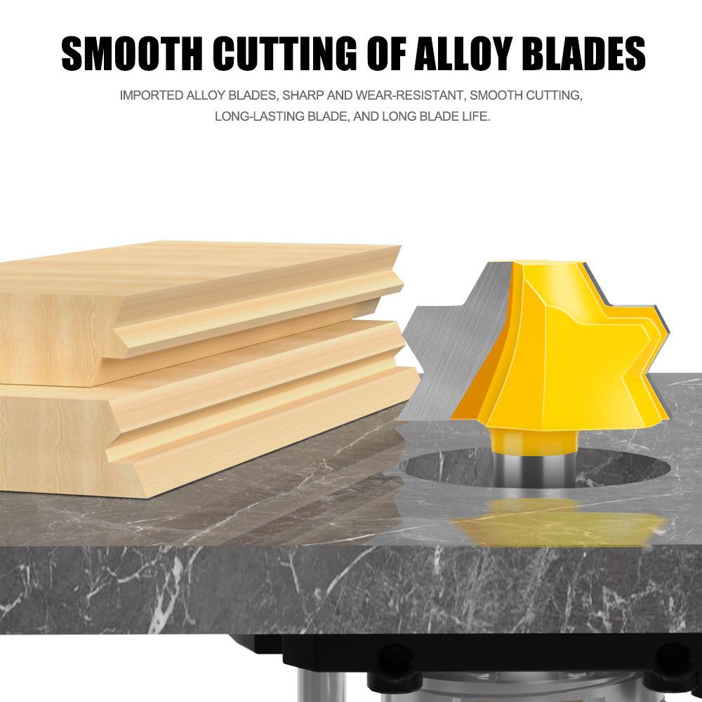 Hexahedral tenon knife set Woodworking milling cutter Splicing cutter Tungsten steel plywood knife Barrel knife Regular octahedral tenon knife