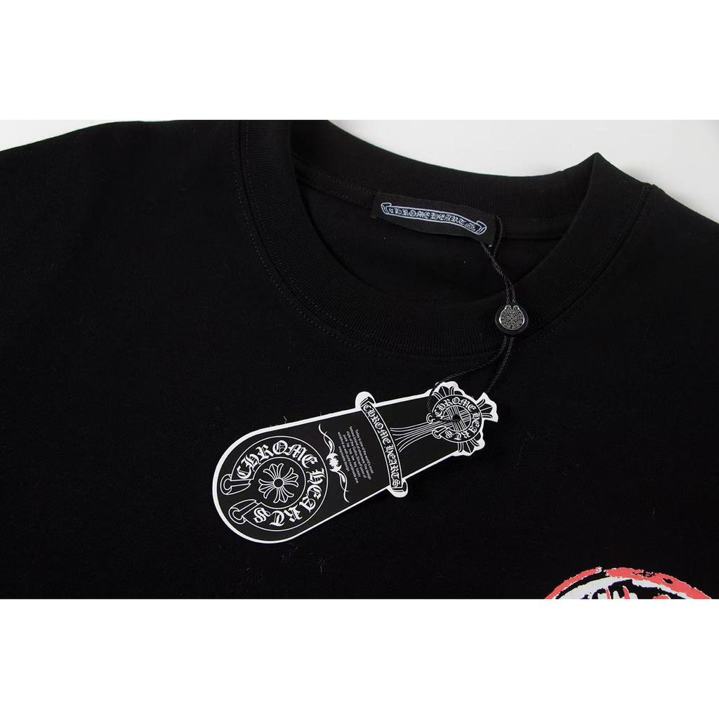 W359 CHROME HEARTS 2025 Summer New High Quality Cotton Round Neck Loose Large Size Men's and Women's T-shirt Couple T-shirt