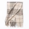 New Korean Style Sweet and Warm Faux Cashmere Scarf Checkered Student Couple Winter Thickened Warm Scarf