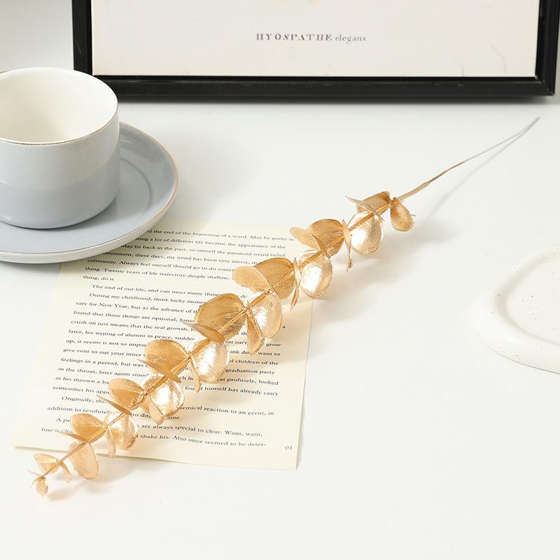 Золотой букет искусственных цветов Искусственное растение Украшение для дома, комнаты, Рождественское украшение, Новогодние подарки, Аксессуары