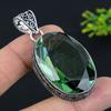 Подарочный кулон из стерлингового серебра 925 пробы с натуральным зеленым аметистом 2,21 дюйма S6F43