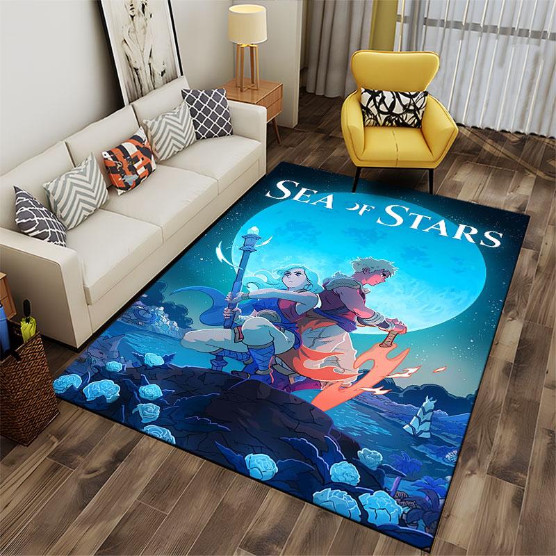 Sea of Stars RPG Illustration suitable as a non-slip mat for the living room or bedroom sofa