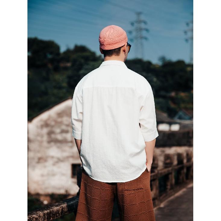 Новая рубашка с длинными рукавами в китайском стиле с застежкой на пуговицы для мужчин, весенние и осенние модели, свободная рубашка в стиле Тан, высококачественный даосский халат ханьфу