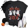 Хэллоуинская рубашка KIMSOONG для женщин Футболка Boo Boo Crew Смешные футболки с призраком-медсестрой Милый топ с круглым вырезом и хэллоуинским принтом