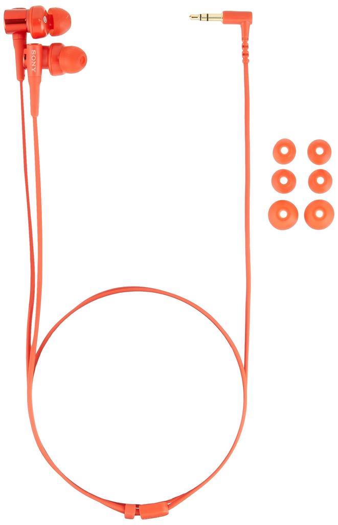 Sony Проводные наушники с мощными басами, модель Canal type red R MDR-XB55 MDR-XB55