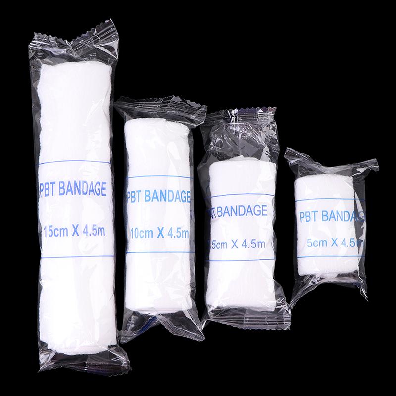 4 хлопчатобумажных эластичных бинта для неотложной медицинской помощи.