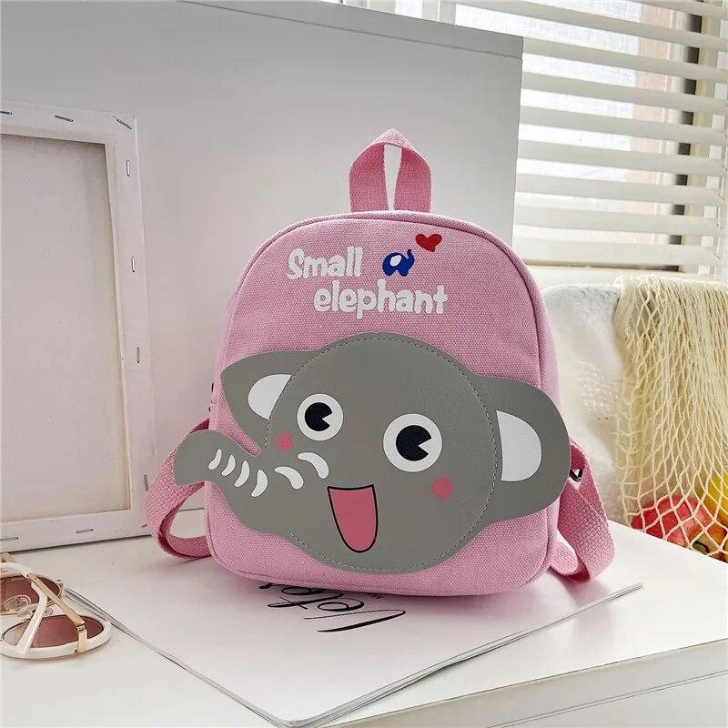 1 Piece Toddler Boy Girl Backpack Cute Cartoon Elephant Backpack for Little Kids Travel Outdoor Bag High Capacity Schoolbag