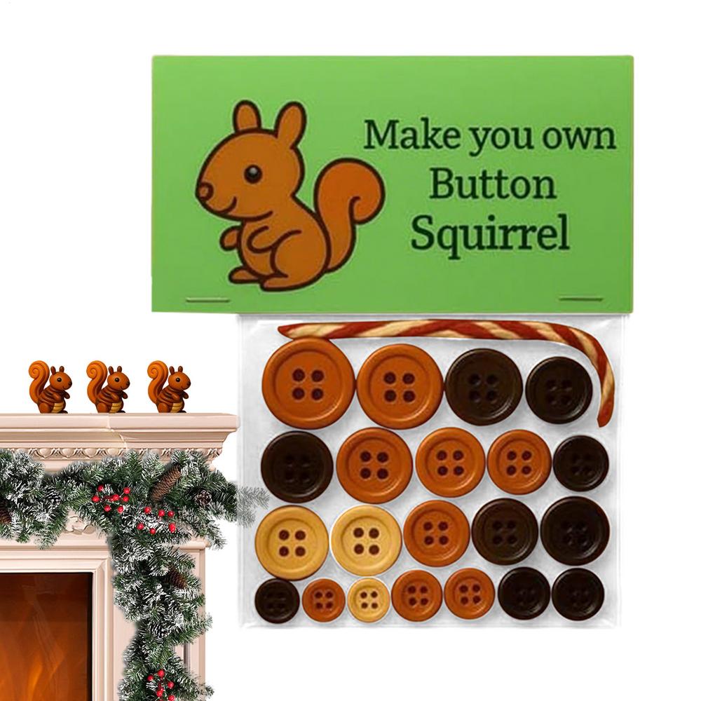 Рождественский набор пуговиц для поделок с животными Веселые пуговицы ручной работы Животные-украшения Домашние украшения Для автомобиля, квартиры, общежития, офиса