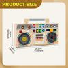 Kids Busy Board with Light Led,Switches,Music,Toddler Early Development Wooden Radio Sensory Toy