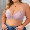 Женский ультратонкий бюстгальтер размера плюс, дышащий, с однослойной чашкой, сексуальный кружевной бюстгальтер на косточках, французская романтика