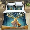 Deer Fashion Cartoon 3D Printed Bedding Queen Bedding Set  D King Size Bedding Set Soft And Comfortable