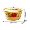 Bowl Enamel Bowls Enamelware Basin Soup Salad Serving Vintage Pot Mixing Metal Fruit Cereal Container Chinese Dinner Lid Popcorn