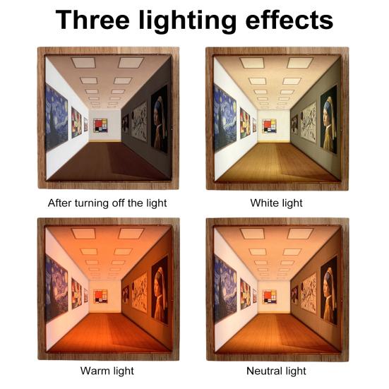 Naked Eye 3D Vision Night Light LED Illusion Atmosphere Light Классическое искусство