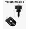 Amazicha Black Aluminium Seat Bolt Tab Screw Mount Knob Cover Compatible with Harley Davidson 1996-2024