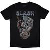 Футболка с принтом Slash Skull Guitar Snake Черная Новая Унисекс Футболка