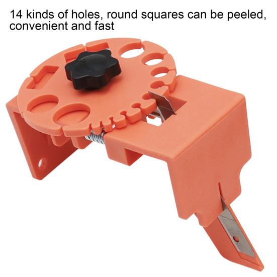 Портативная машина для зачистки проводов Компактная машина для зачистки проводов 24-0 AWG Ручной инструмент для зачистки медного кабеля Легкая карманная машина для зачистки проводов с регулируемой глубиной