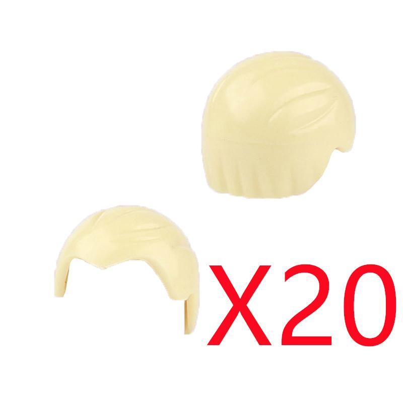 MOC Городские строительные блоки Части тела фигурок Креативные аксессуары Длинные волосы Коричневые Черные Золотые Мини-кирпичики Совместимая игрушка Подарок k030