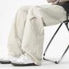 Men's Baggy Trousers Spring Summer Drawstring Waist Cargo Pants Solid Color Wide Leg Trousers for Street Travel Office