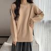 Women's Fleece Lined Sweatshirt Loose Fit Crewneck Pullover Top Long Sleeve Casual Fall Warm Clothes