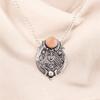 925 Sterling Silver Handmade Natural Peach Moonstone Gemstone Necklace Pendant CP-22-29
