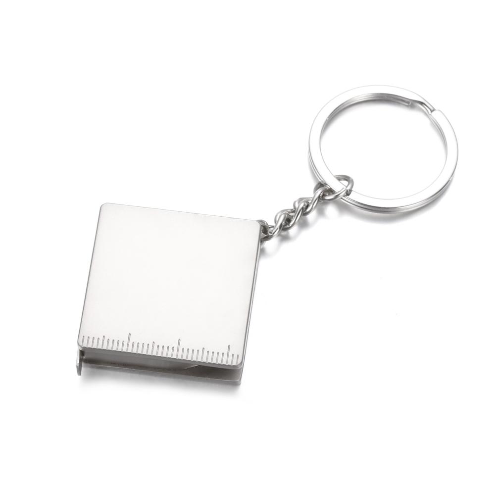 Keyring Keychain Stainless Steel Tape Measures Measuring Tools Gauging Tool Retractable Ruler